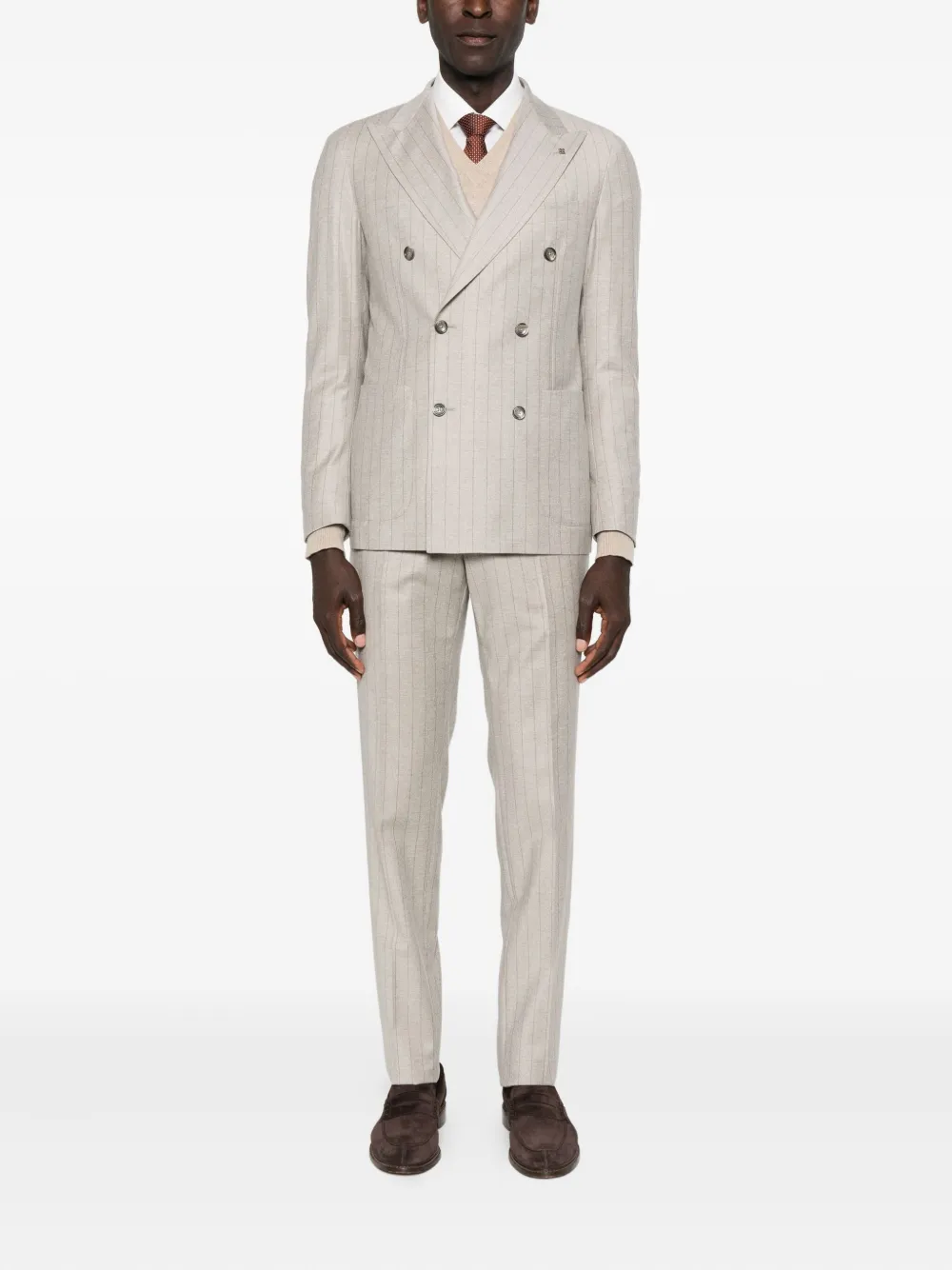 Tagliatore nålestribet dobbeltradet jakkesæt | Dobbeltradet jakkesæt | Image 2