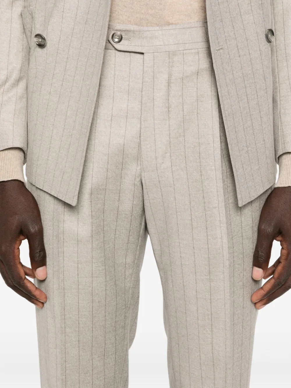 Tagliatore Pak met krijtstreep Beige