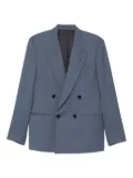 Lardini double-breasted wool jacket - Blue