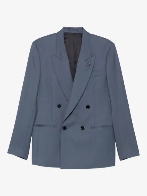 Lardini double-breasted wool jacket