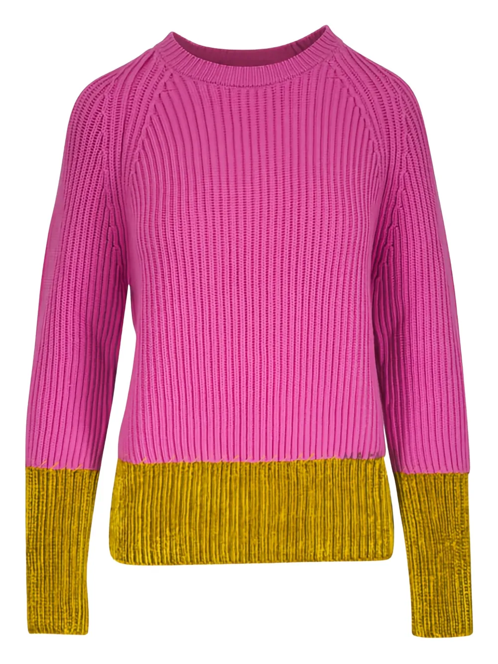 Marni ribbed panelled sweater - Rosa