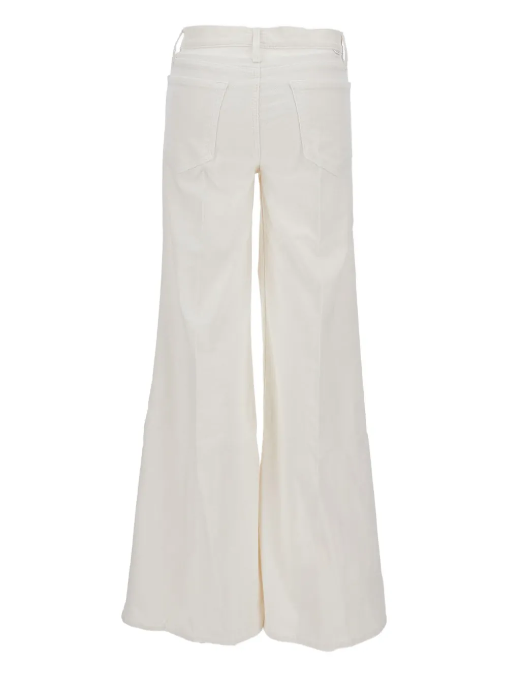 MOTHER logo-detail corduroy trousers - Beige