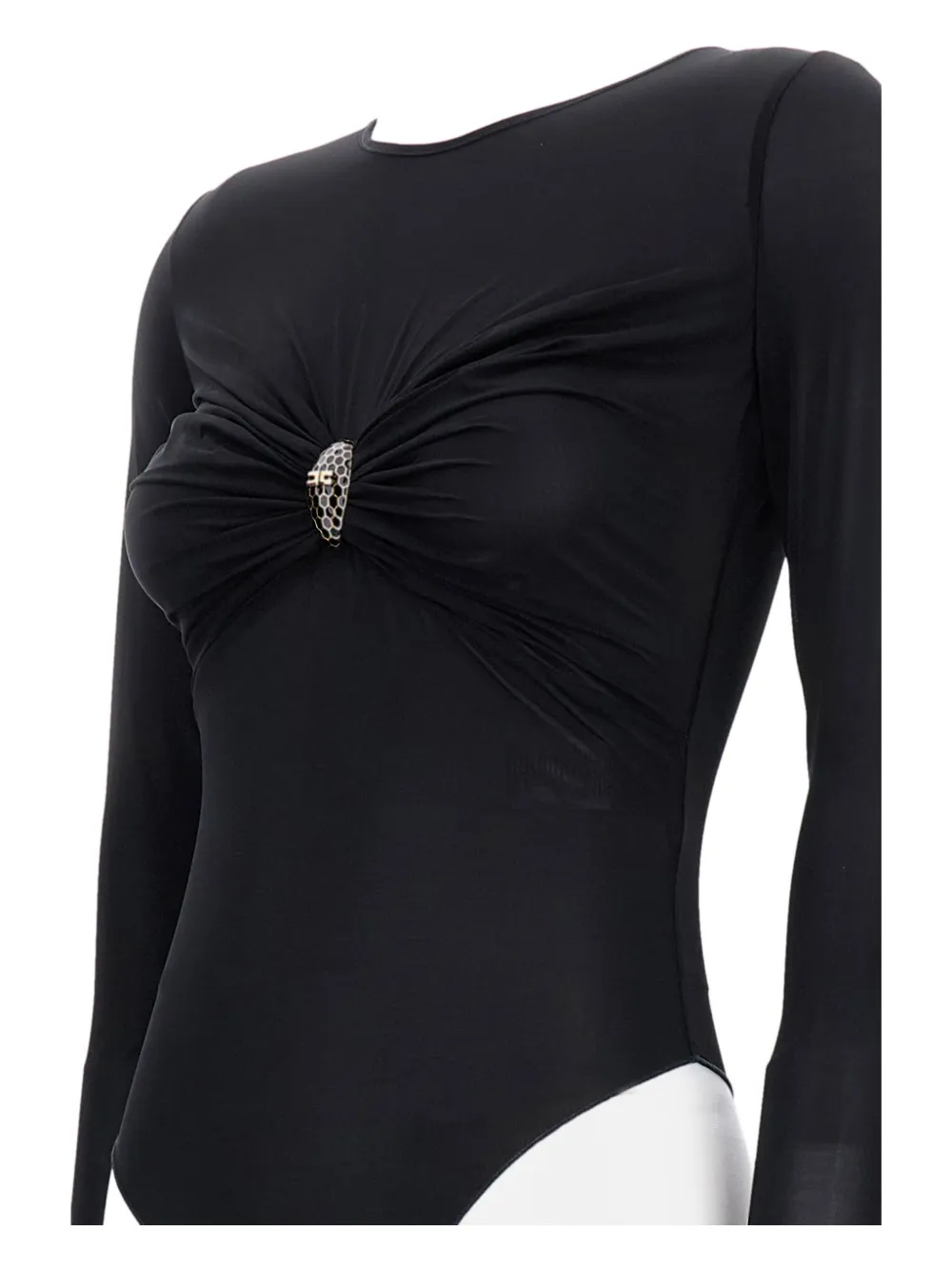 Elisabetta Franchi Body met lange mouwen Zwart