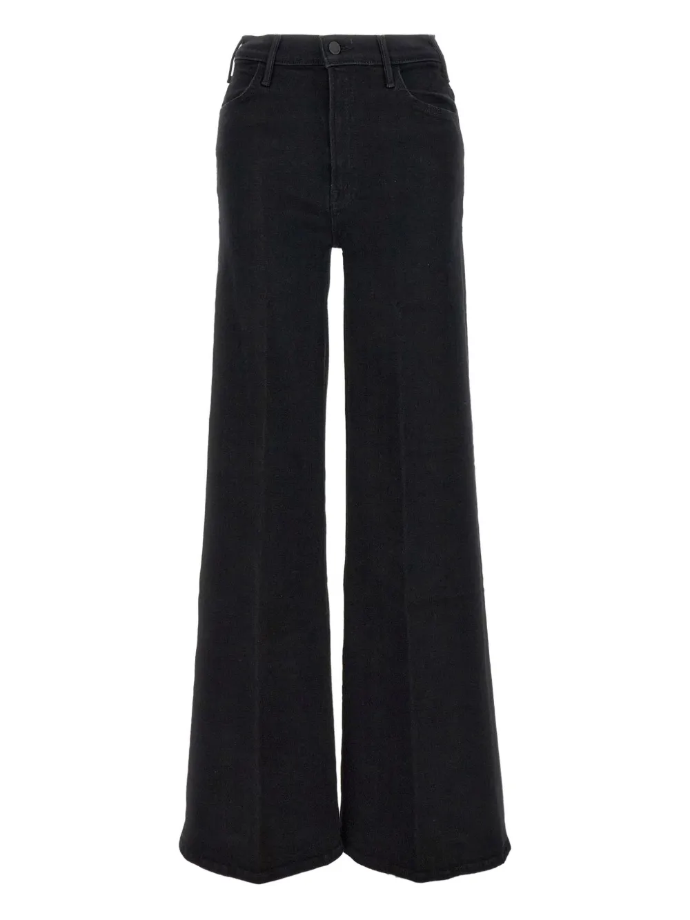 Mother The Hustler Roller Sneak Jeans In Black