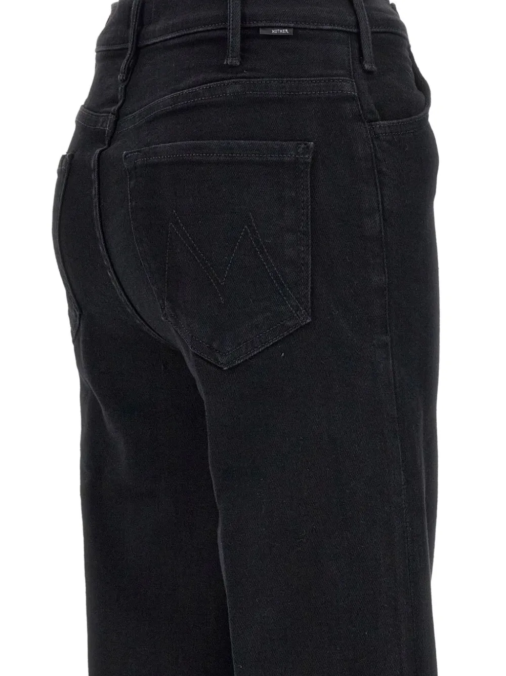 Mother The Hustler Roller Sneak Jeans In Black