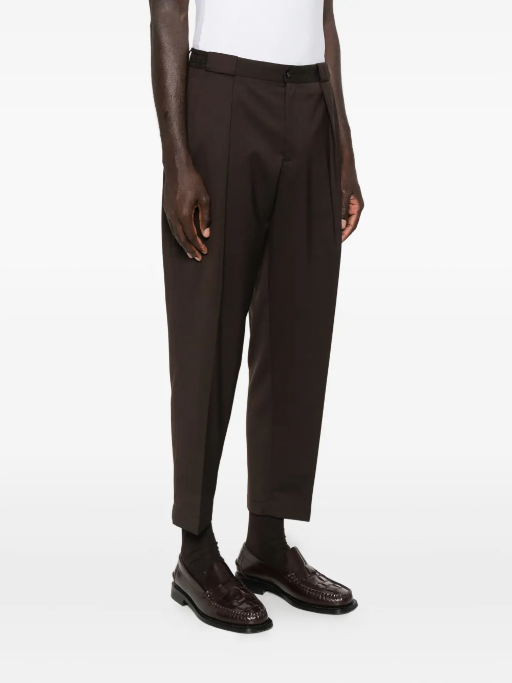 Briglia 1949 Portobellos broek met geplooide voorkant Bruin