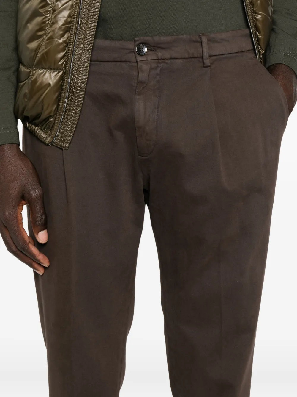 Briglia 1949 Broek met geplooide voorkant Bruin