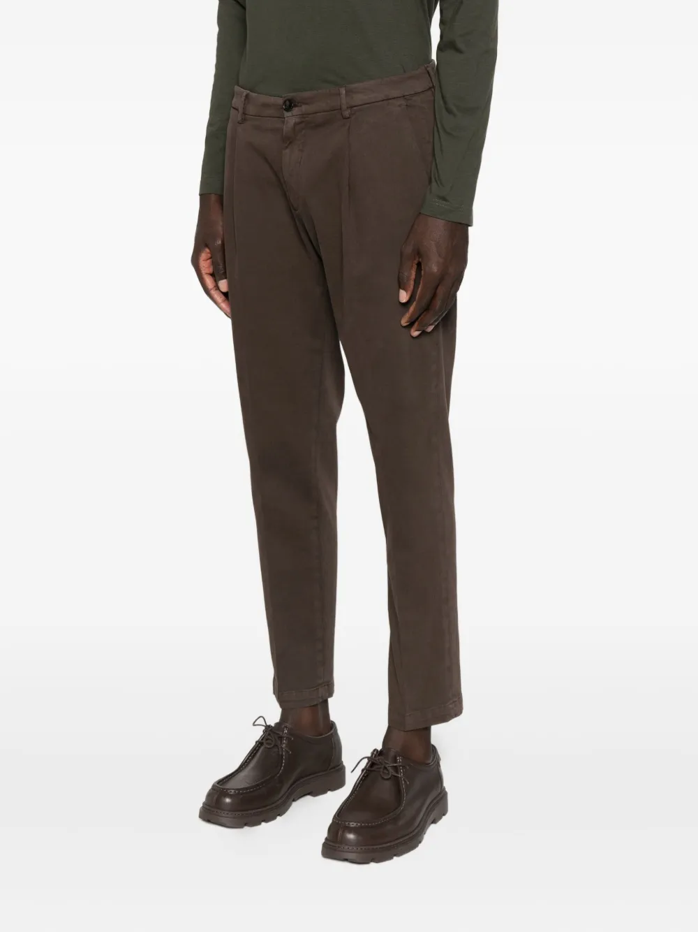 Briglia 1949 Broek met geplooide voorkant Bruin