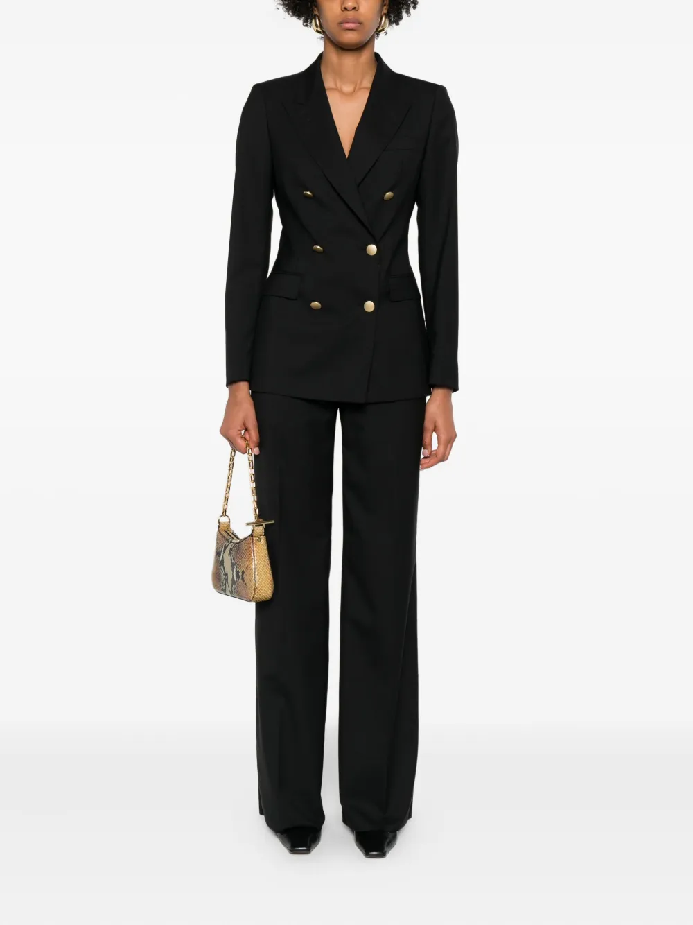 Tagliatore long-sleeve double-breasted blazer - Zwart