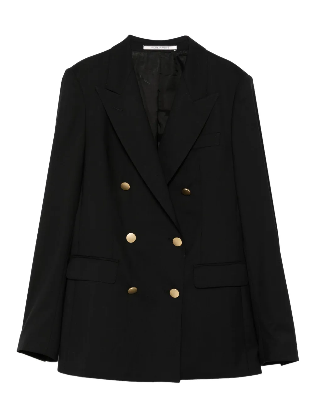 Tagliatore long-sleeve double-breasted blazer | Black | Image 1