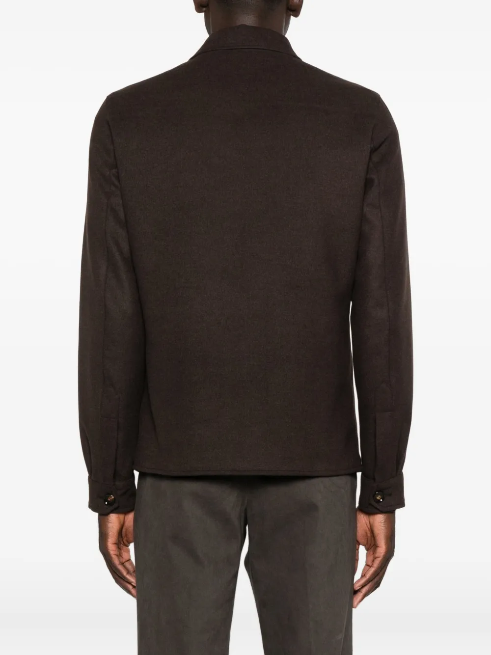 Kired Button-fastening Jacket In Gray
