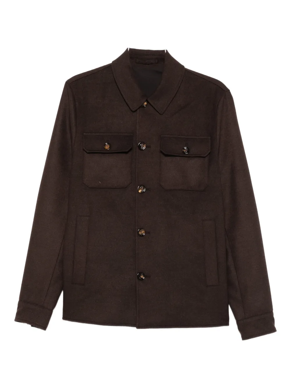 Kired Button-fastening Jacket In Gray