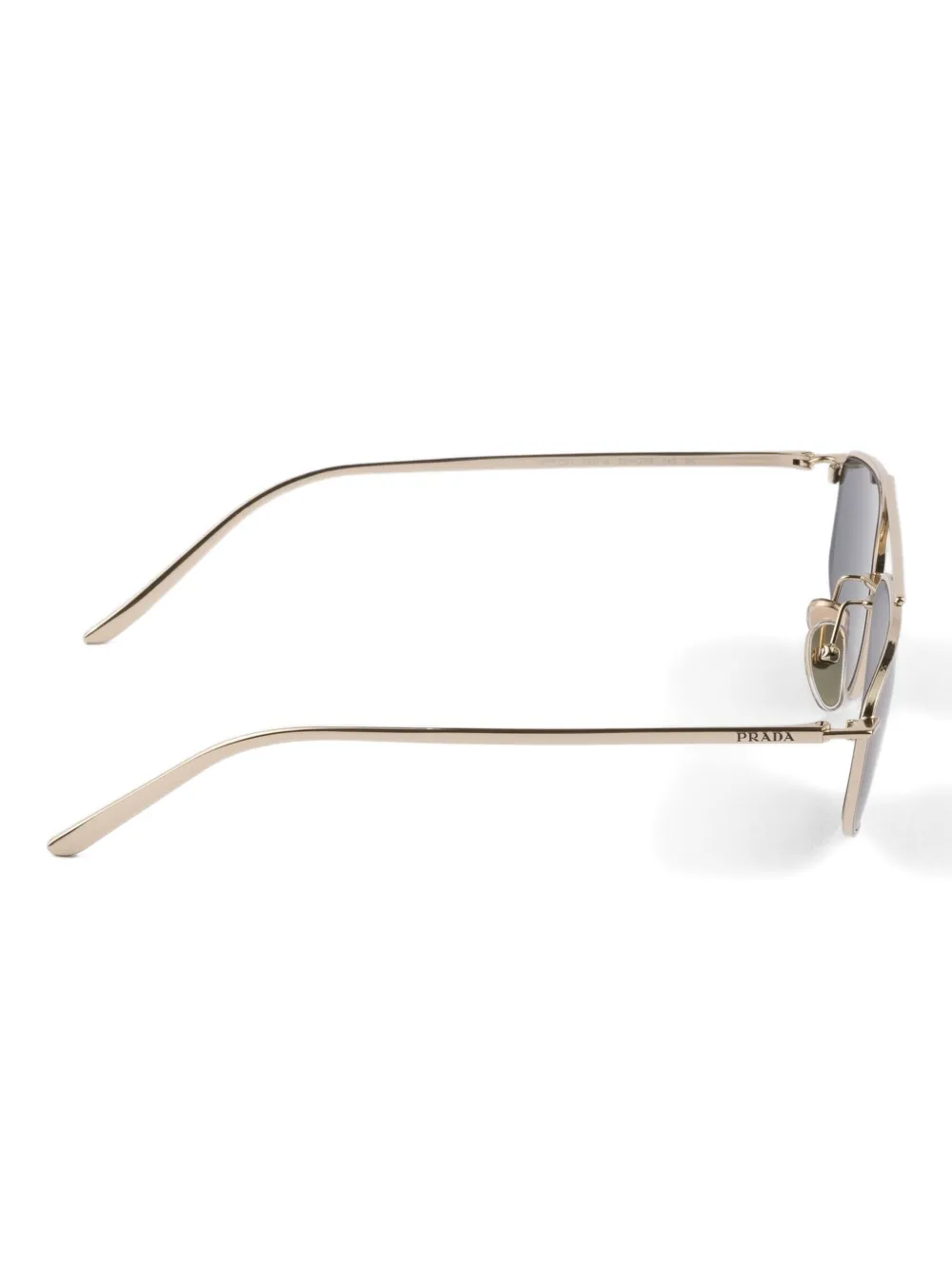 Prada Eyewear Zonnebril met geometrisch montuur van metaal Goud
