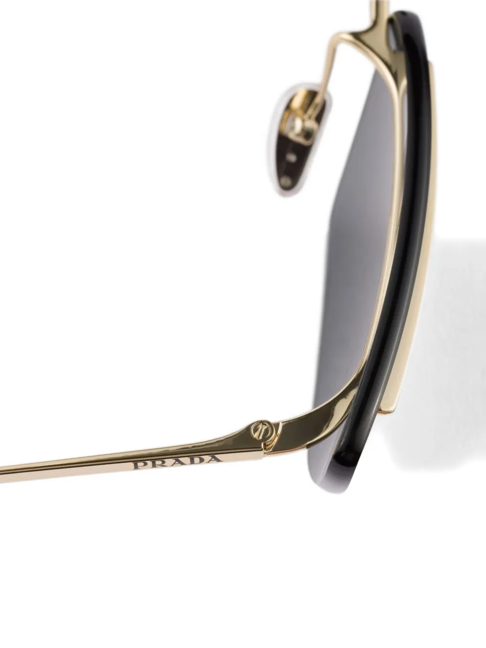 Prada Eyewear Zonnebril met metalen montuur Goud