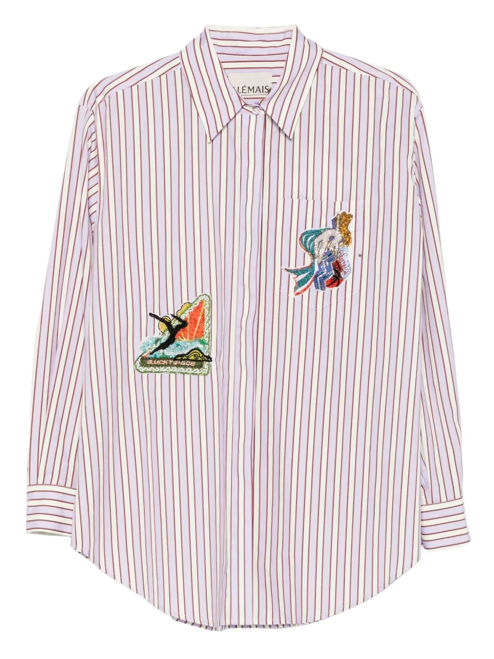 ALEMAIS Lucky Pace embellished shirt - Rosso