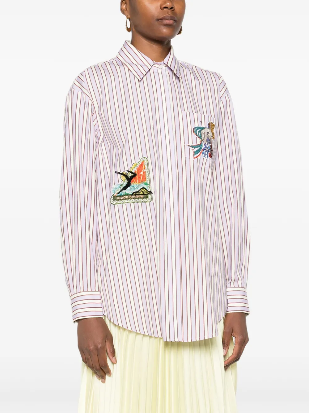 ALEMAIS Lucky Pace verfraaide blouse Paars