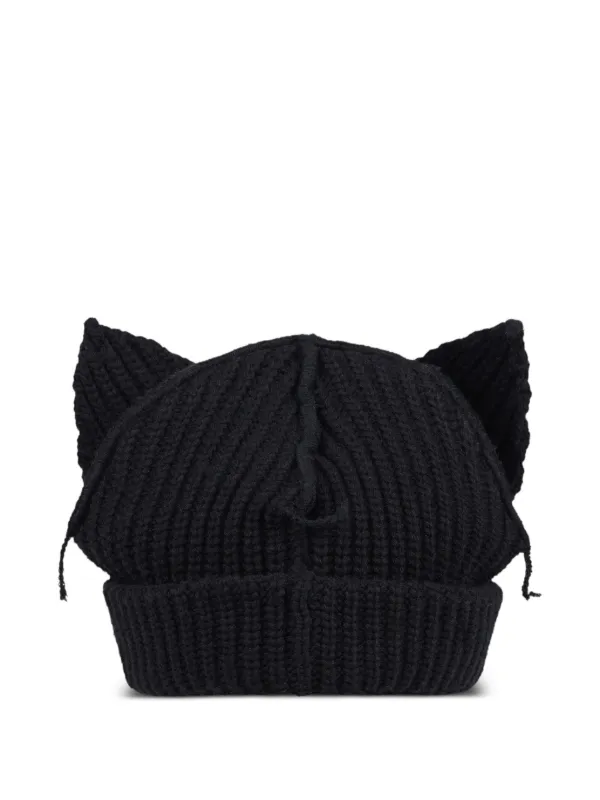 未使用品　CHARLES JEFFREY LOVERBOY ブラック ネコ耳 LOVERBOY 猫耳 ニット帽 ビーニー 韓国 ブラック 黒｜Yahoo