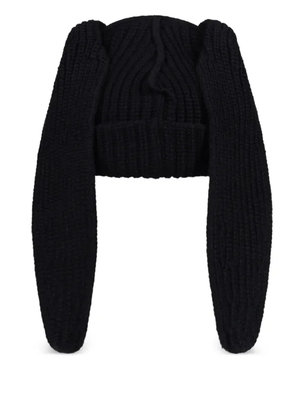 Charles Jeffrey Loverboy rabbit-ear Beanie | Black | FARFETCH