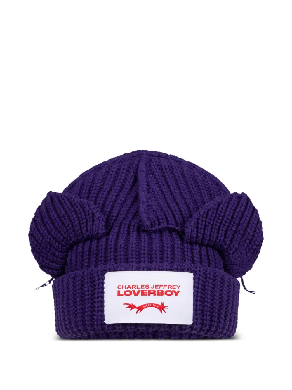 Charles Jeffrey Loverboy Ears Beanie In Purple