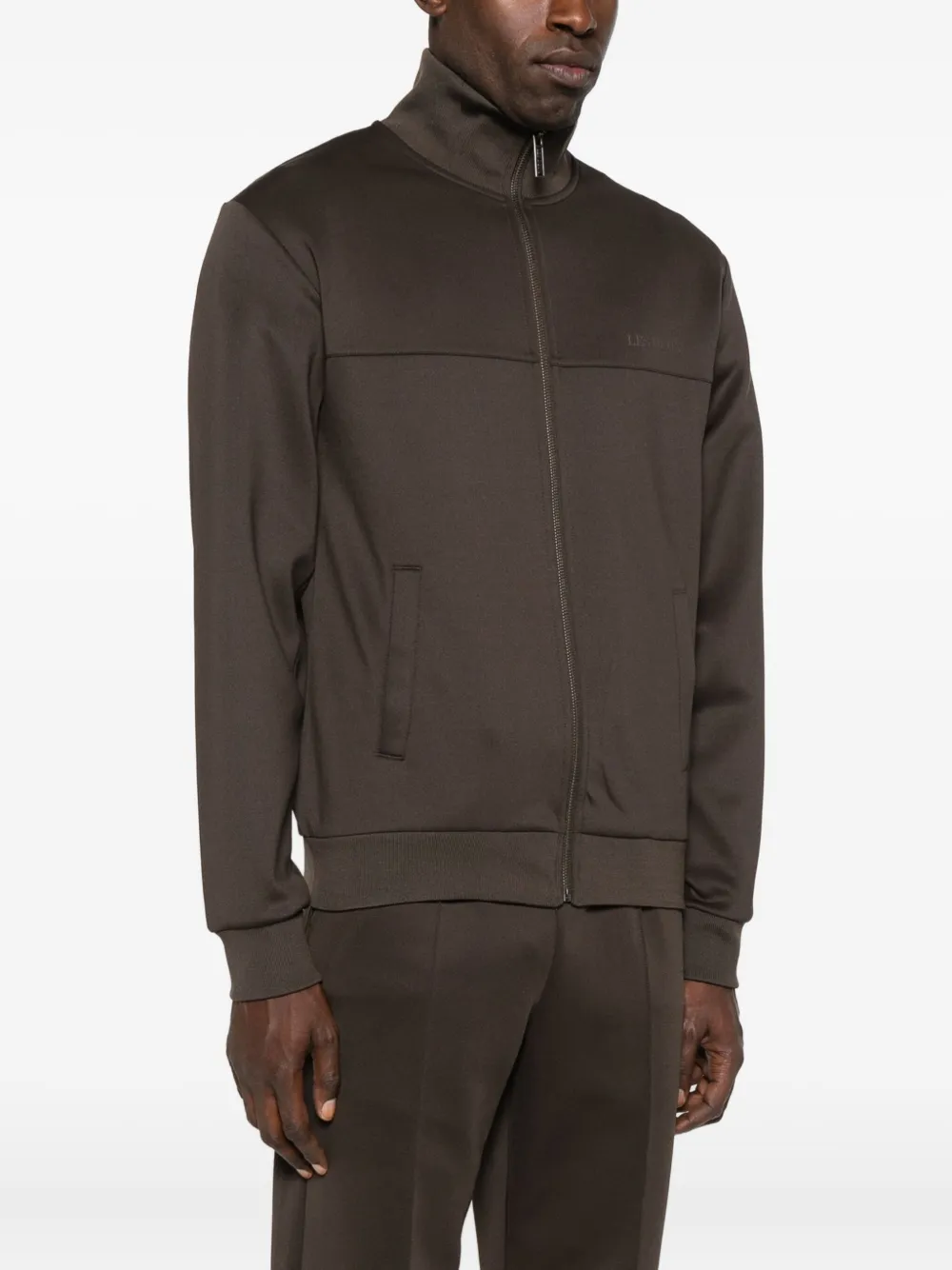 Les Deux Zip-front Panelled Jacket In Brown