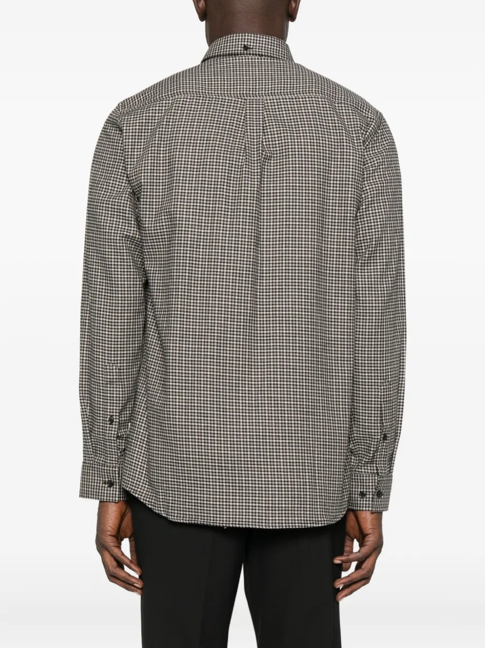 Les Deux Gingham-check Pocket Shirt In Black