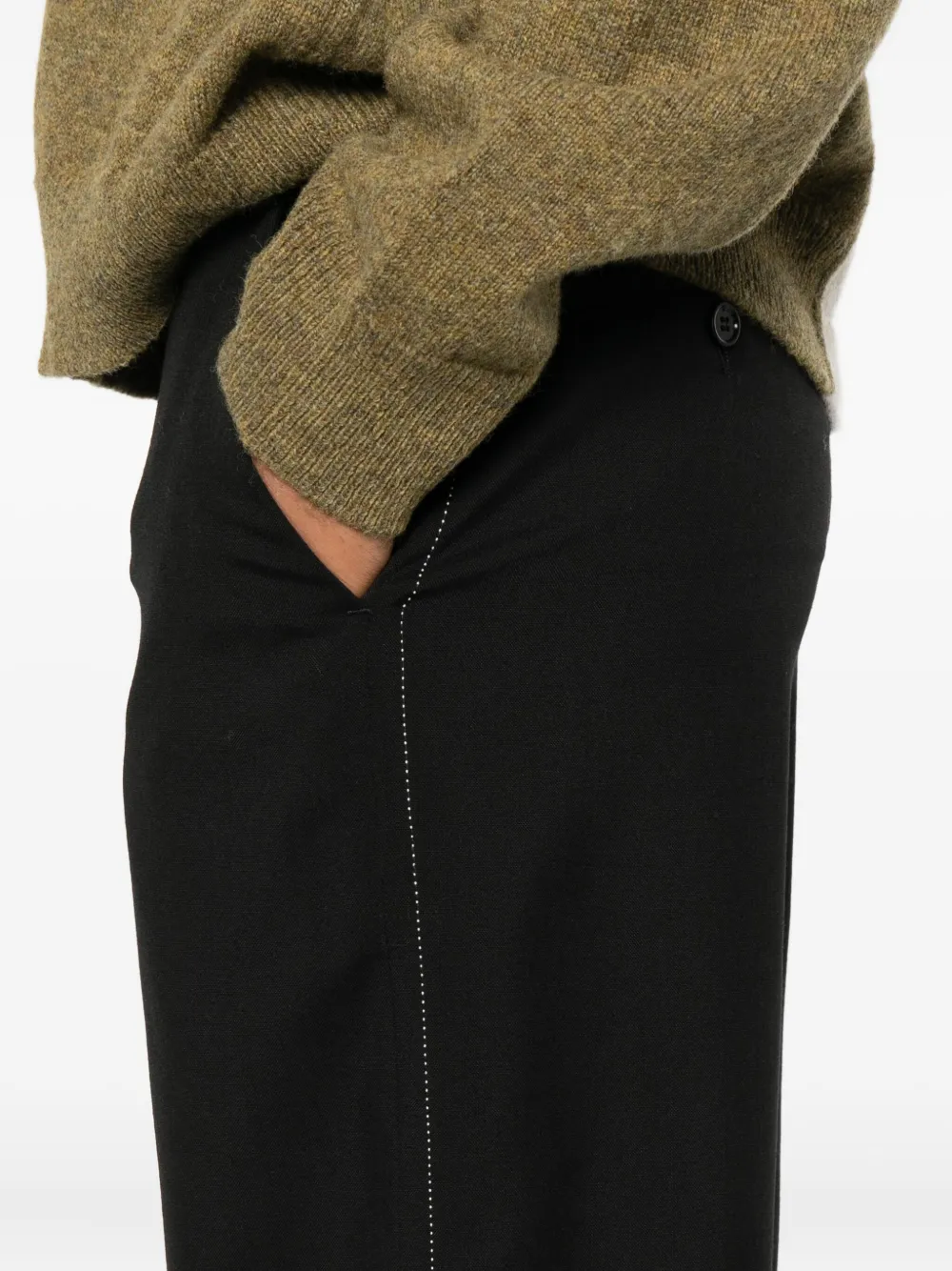 Marni Straight broek met zakken Zwart