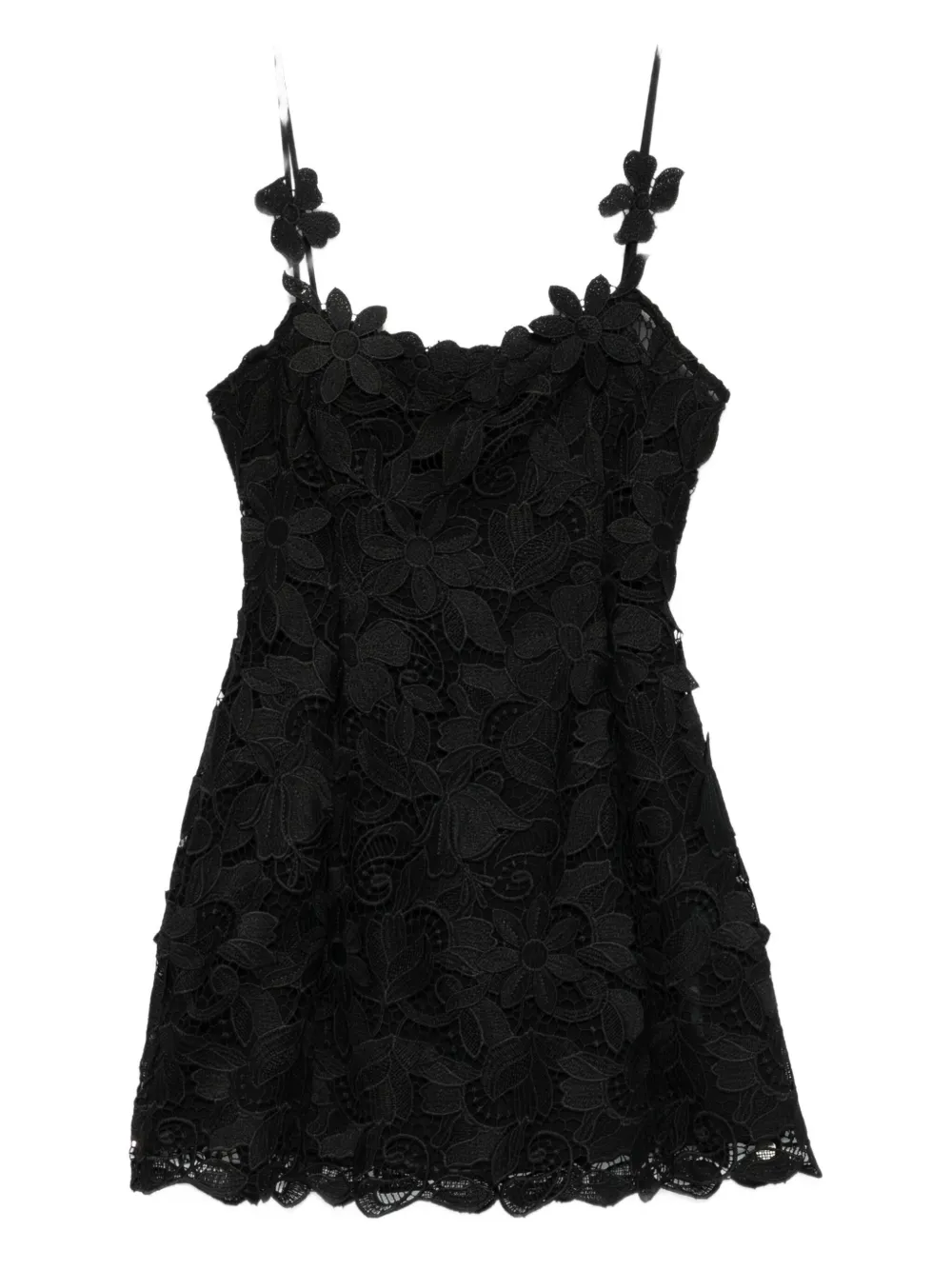Blumarine floral-lace mini party dress Zwart
