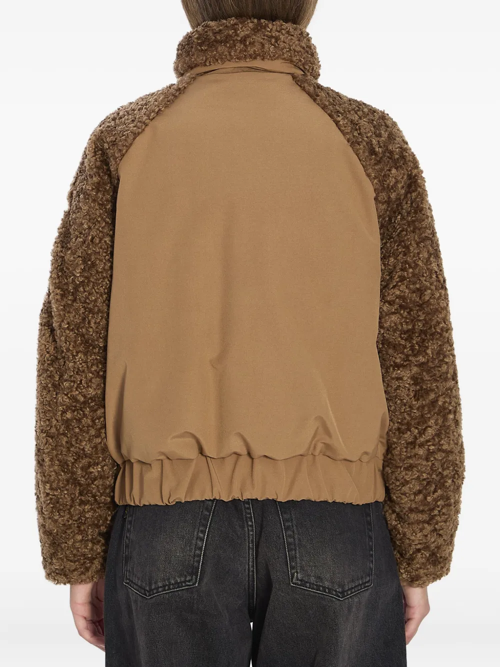 Moncler Coligny fleece jack met teddy-effect Bruin
