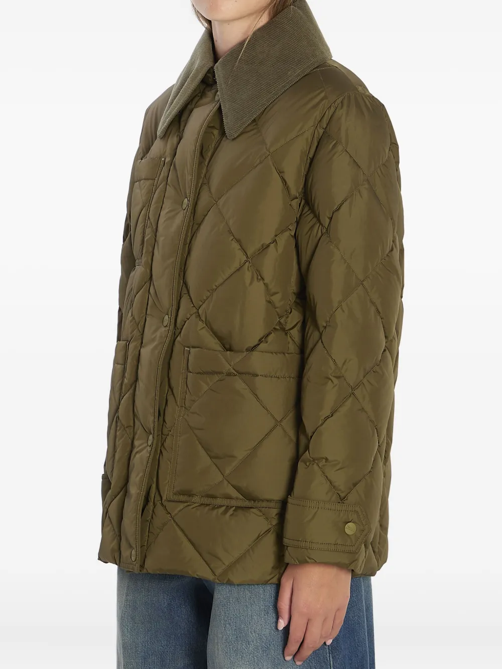 Herno quilted cotton jacket Groen