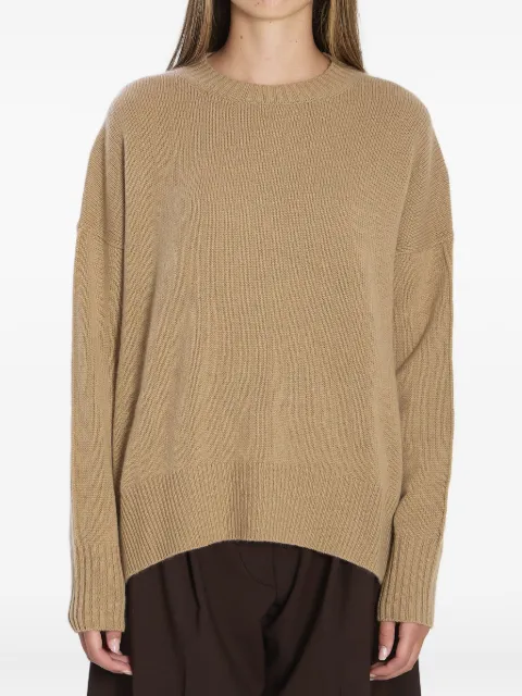 Allude ribbed side-slits cashmere sweater