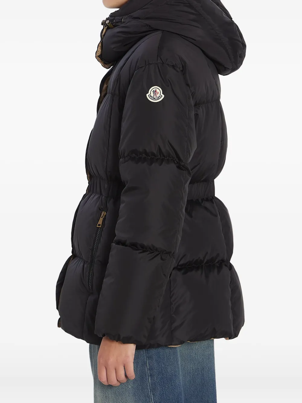 Moncler Agneux donsjack met capuchon Zwart