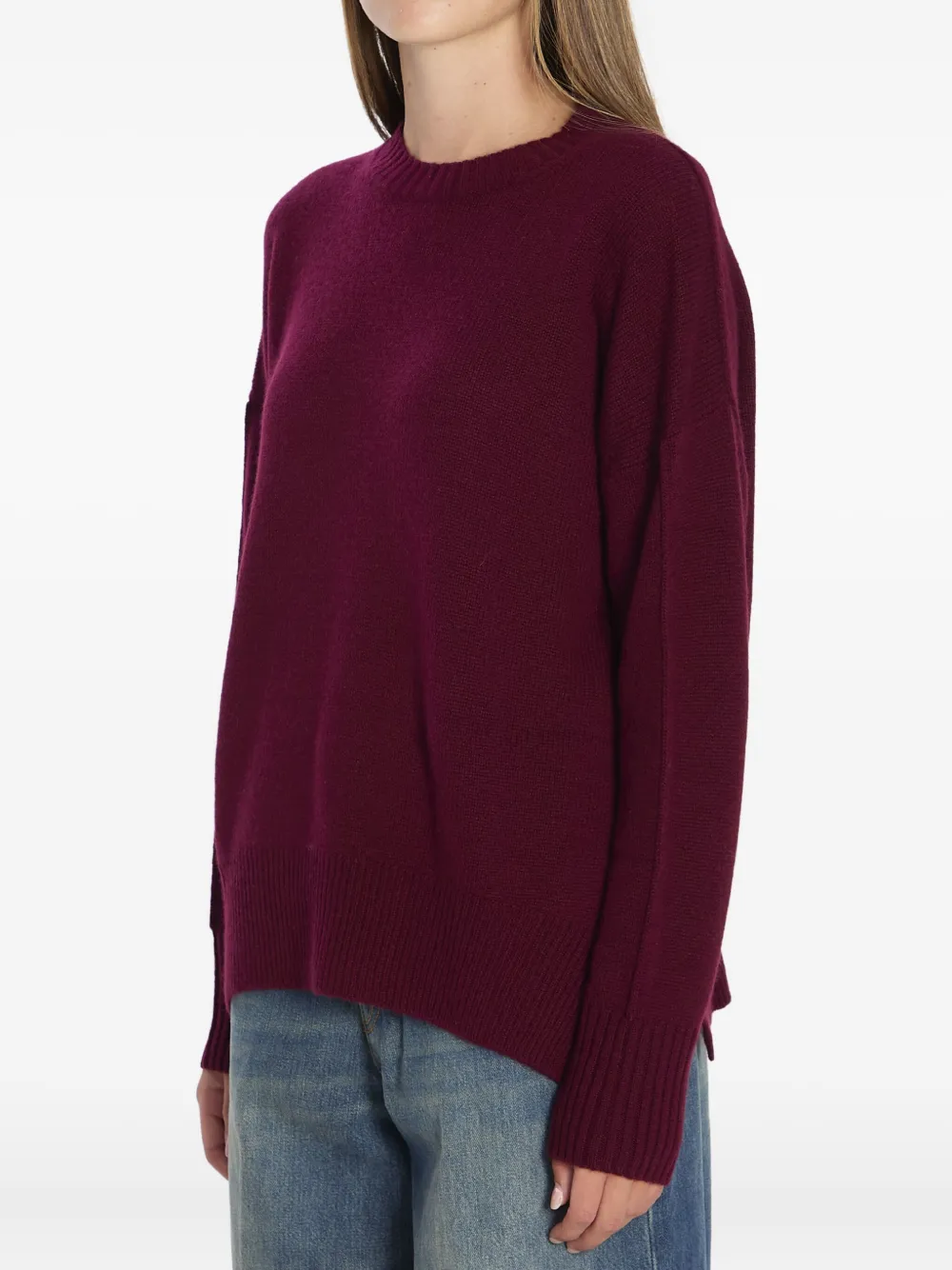 Allude Kasjmier trui met zijsplit Rood