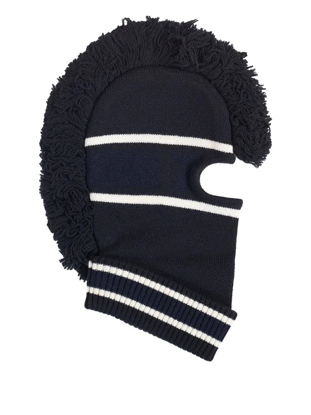 AMBUSH fringed striped balaclava - Blauw