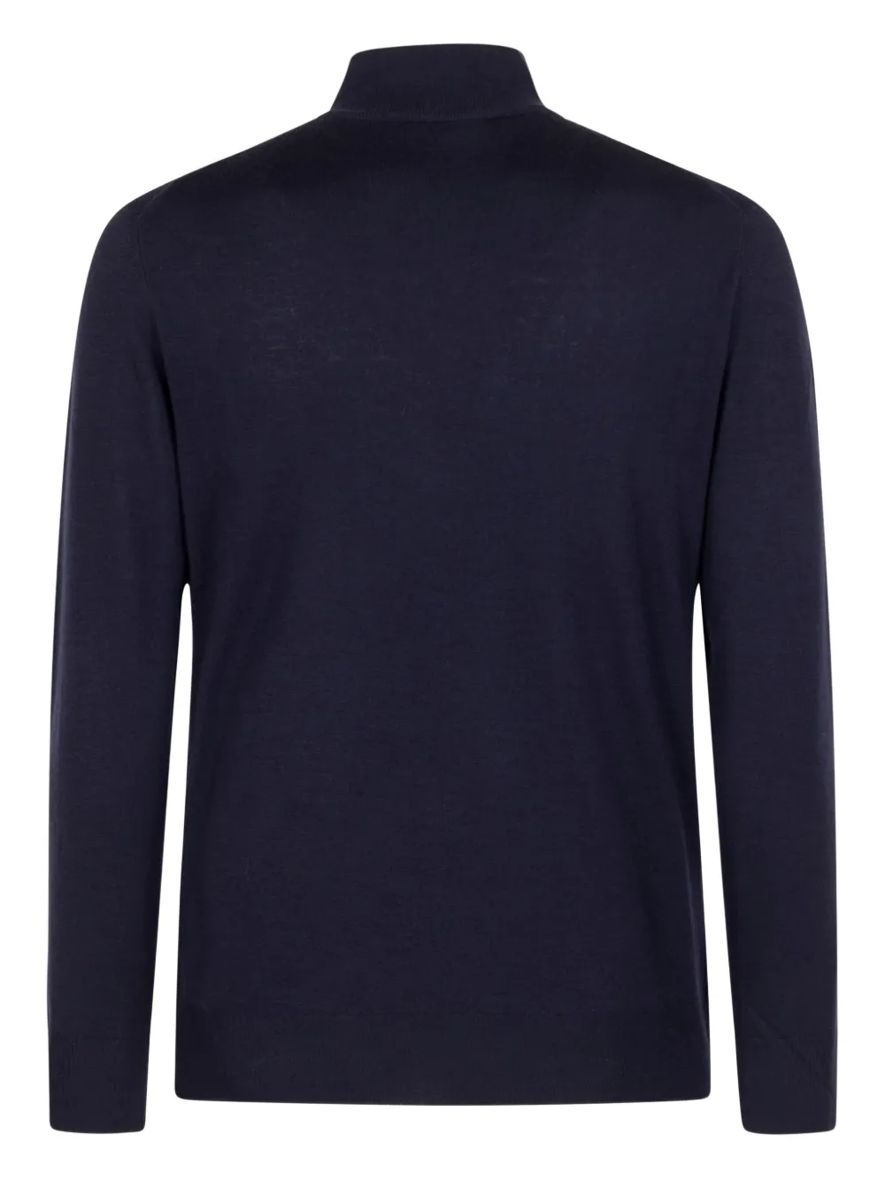 Canali high-neck zip-up sweater - Blauw