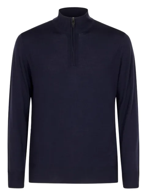 Canali high-neck zip-up sweater