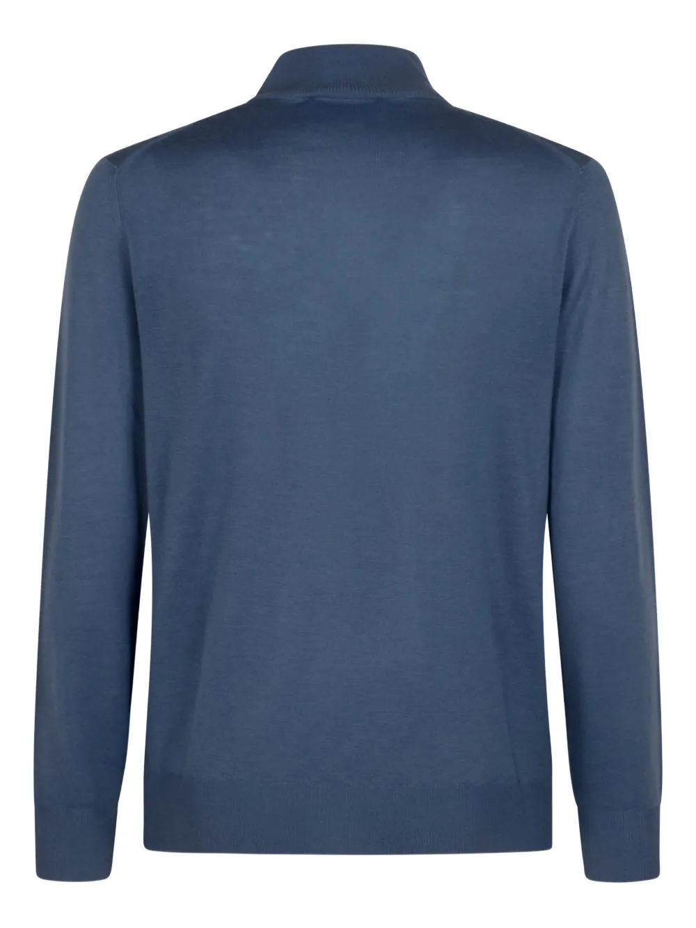 Canali high-neck half-zip sweater - Blauw