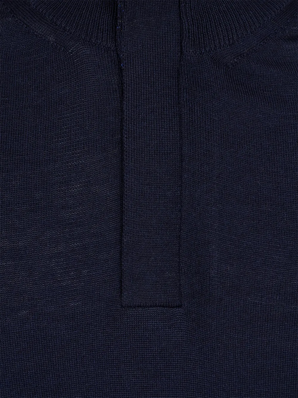 Canali Trui met hoge hals Blauw