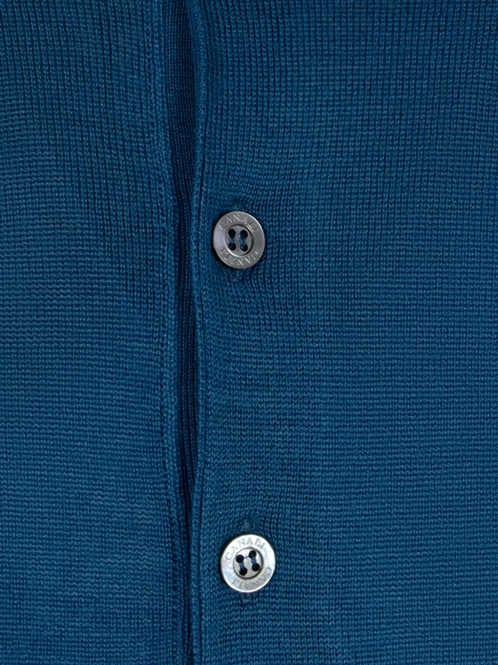 Canali buttoned polo shirt Blauw