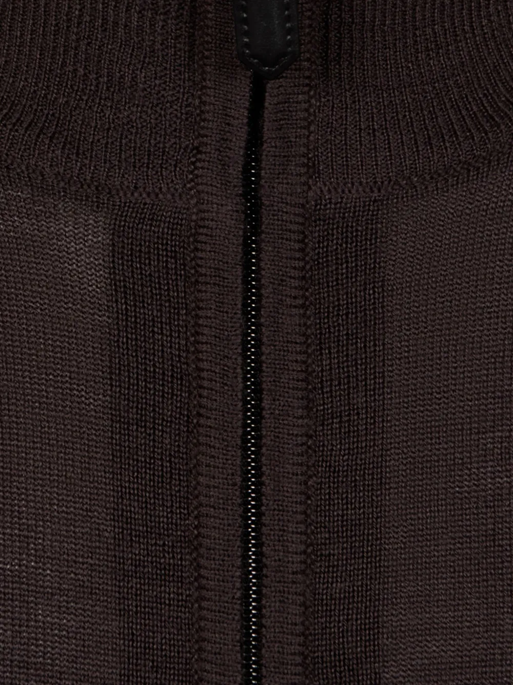 Canali high-neck zip-front cardigan Bruin