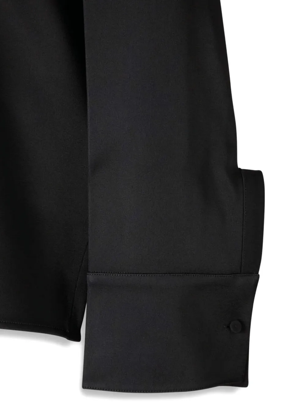 Jil Sander Satijnen blouse met brede kraag Zwart