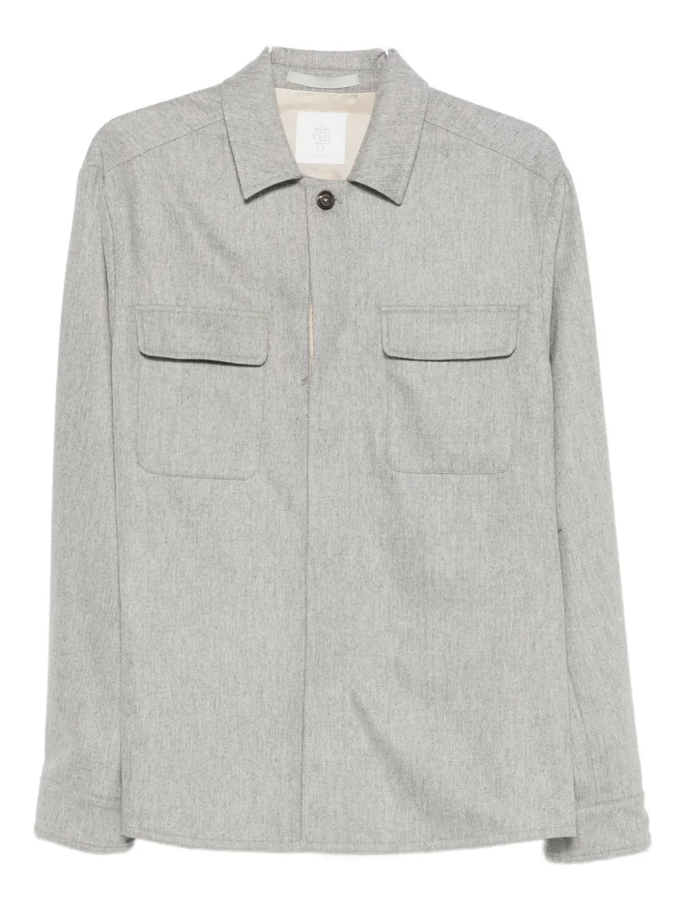 Eleventy sobrecamisa con capucha y botones | gris | Image 1
