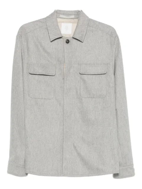 Eleventy flap-pockets buttoned shirt jacket