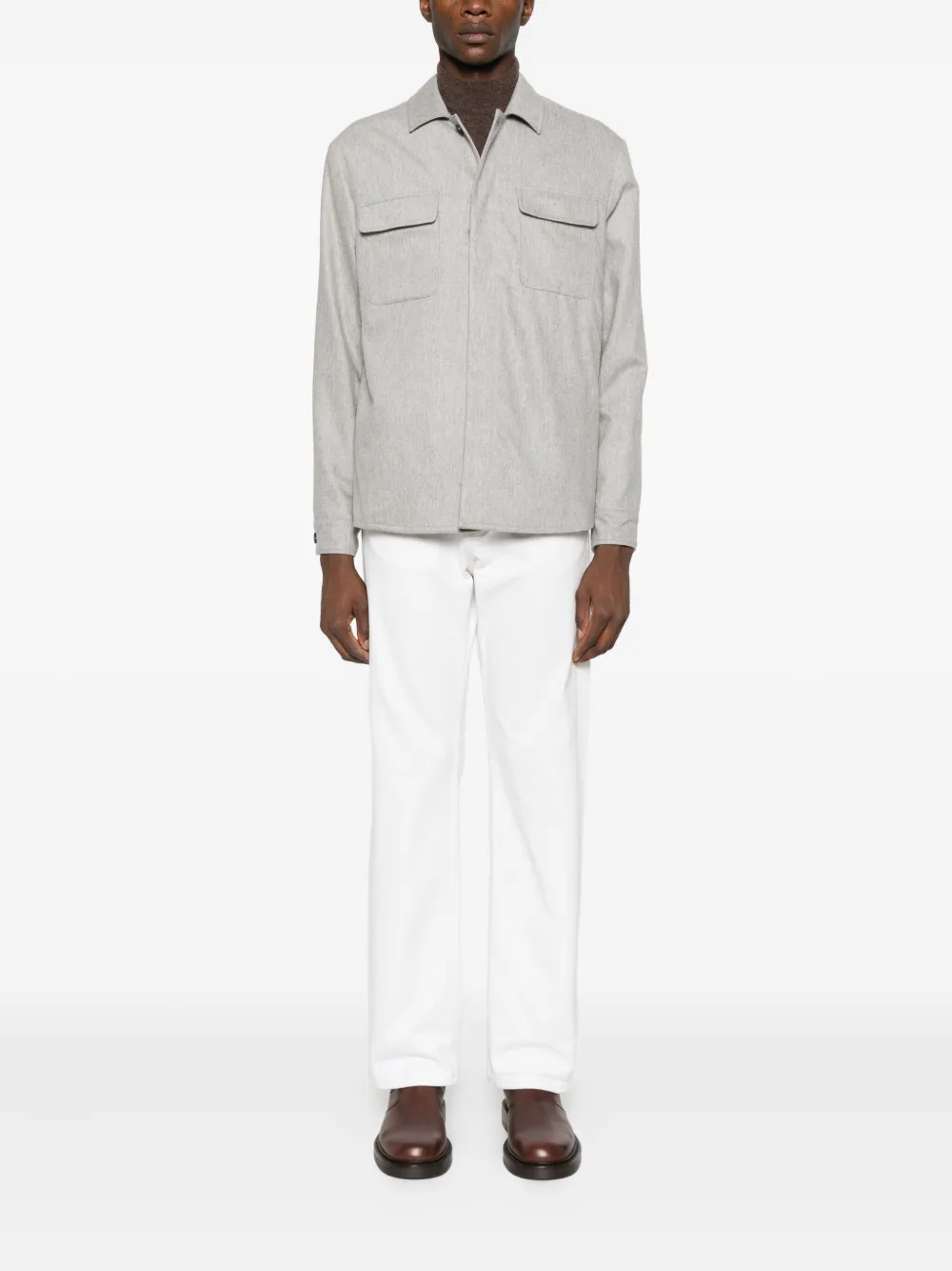 Eleventy sobrecamisa con capucha y botones | Sobrecamisas | Image 2