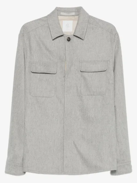 Eleventy flap-pockets buttoned shirt jacket