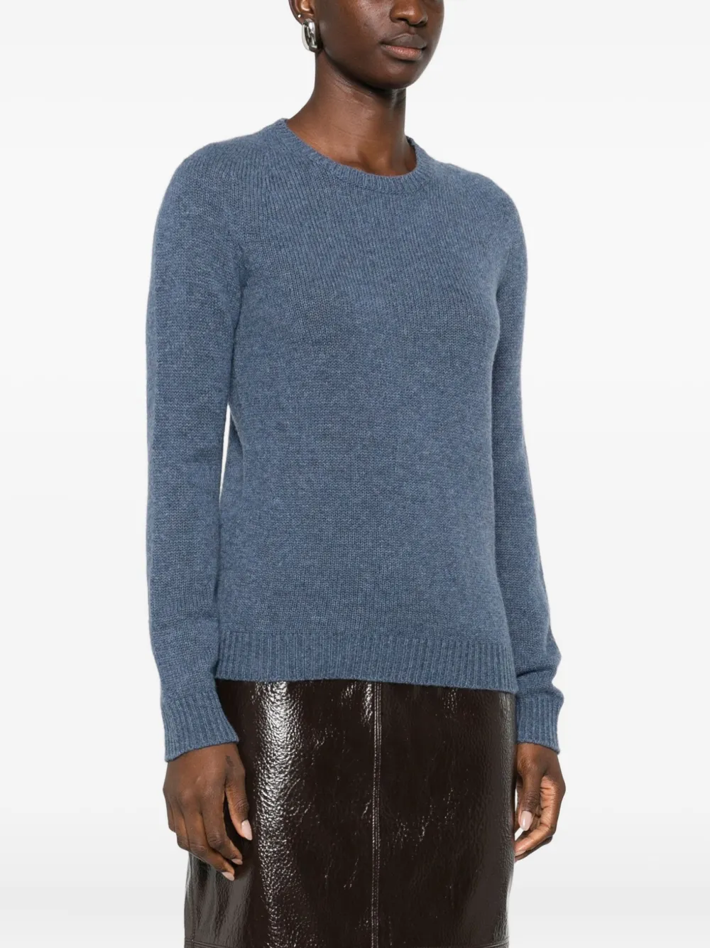 Fabiana Filippi Kasjmier trui met ronde hals Blauw
