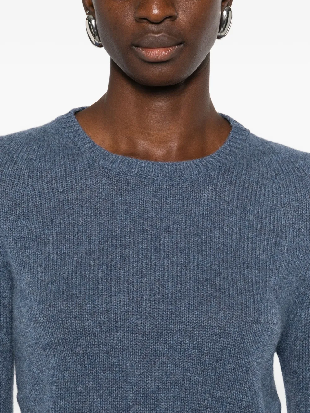 Fabiana Filippi Kasjmier trui met ronde hals Blauw