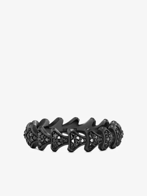 David Yurman anillo Armory® en titanio con diamantes negros