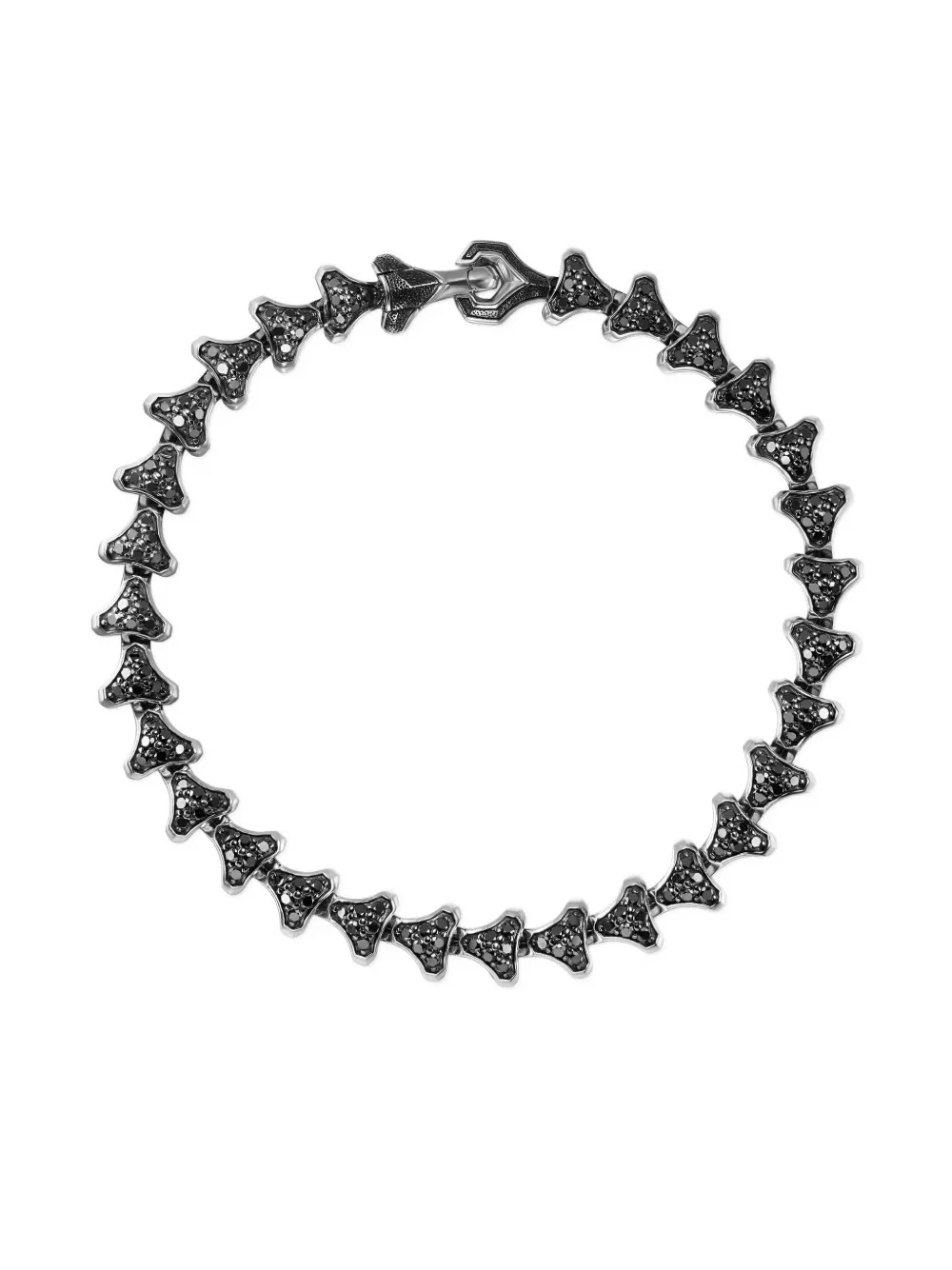 David Yurman Sterling Silver Armory® Black Diamond Bracelet