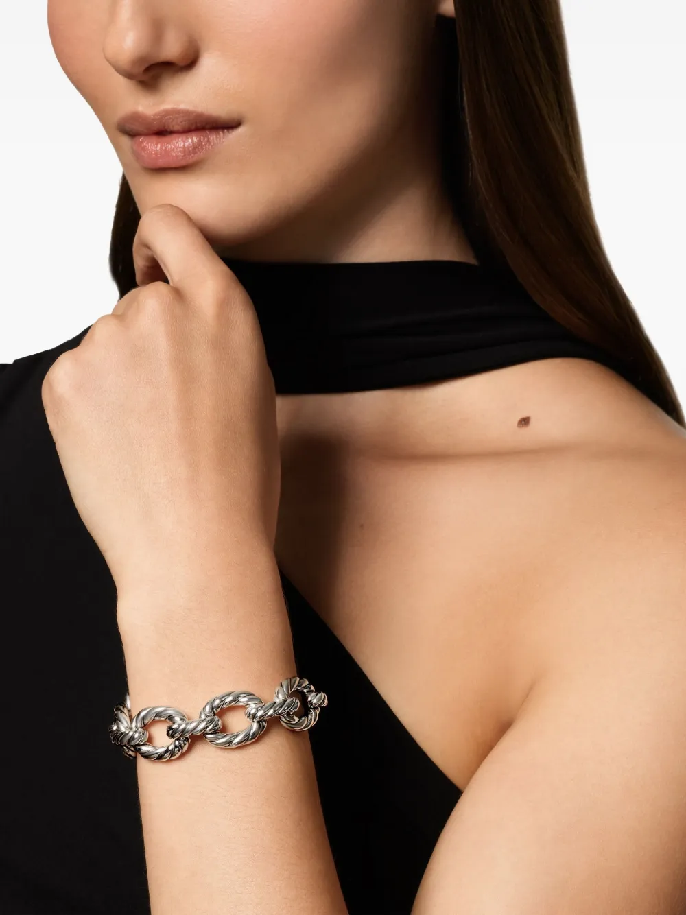 David Yurman sterling silver oval-link bracelet | Image 2