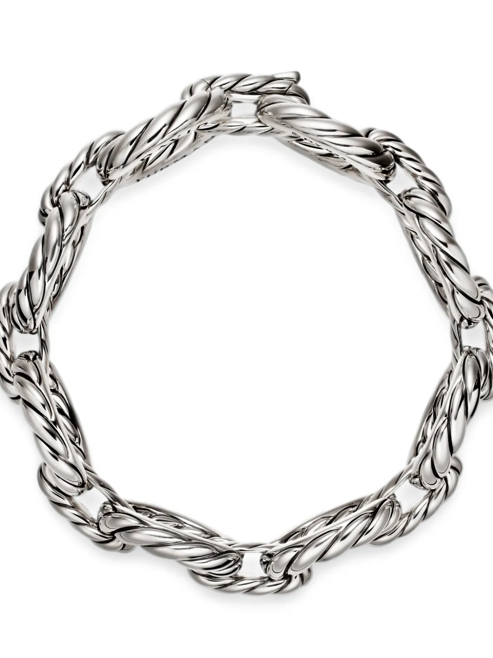 David Yurman Sterling Silver Oval-link Bracelet In Silver
